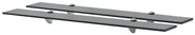 vidaXL Rafturi suspendate, 2 buc., 80 x 20 cm, sticlă, 8 mm