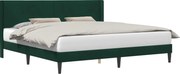 vidaXL Cadru de pat cu headboard Verde închis 180 x 200 cm Catifea