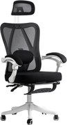 Scaun ergonomic OFF 428 negru, multiblock și suport picioare