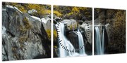 Tablou - Cascade, Lushan, China (cu ceas) (90x30 cm)