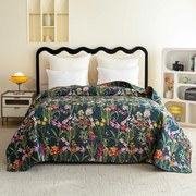 Cuvertura de pat MYSTIC GARDEN verde inchis Dimensiune: 220 x 240 cm