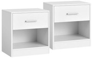 Set de noptiere E1081 WT, alb, 2 buc.