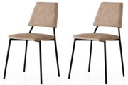 Set de scaune de sufragerie Lima Mink and Black, 2buc.