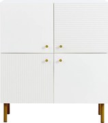 Bufet modern din MDF, spațiu de depozitare versatil pentru living, dormitor și hol, 80x36x90 cm, Alb