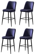 Set de scaune de bar Vento Sax Blue and Black, 4buc., 4 buc