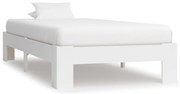 vidaXL Cadru de pat, alb, 90 x 200 cm, lemn masiv de pin