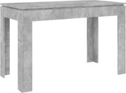 vidaXL Masă de bucătărie, gri beton, 120x60x76 cm, lemn prelucrat