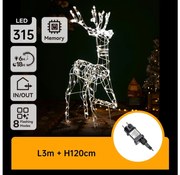 Aigostar - Decorațiune de Crăciun LED pentru exterior LED/3,6W/31/230V 2700K 120cm IP44 ren