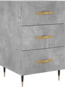 vidaXL Noptieră, gri beton, 40x40x66 cm, lemn compozit