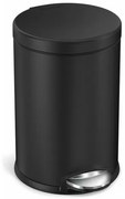 Coș de gunoi rotund Simplehuman cu pedală 4,5 l, negru