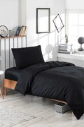 Set lenjerie pat DUZ BOYA, negru, bumbac/poliester, 200x220 cm, cu cea