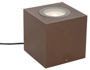 Proiector de grădină industrial maro ruginit pătrat IP65 AR111 - Lennard