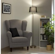 Brilagi - Lampă LED de podea CERIA, 1x E27/40W/230V, Ø 30 cm, negru/crom mat