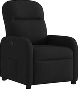 vidaXL Fotoliu rabatabil, negru, material textil
