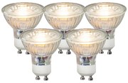 Set de 5 becuri LED GU10 COB 3.5W 330lm 3000K