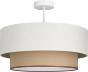 Plafonieră aplicată NATIA, 1x E27/60W/230V, Ø 45 cm, alb/maro