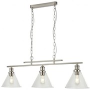 Lustra suspendata design clasic Pyramid silver satin 1277-3SS SRT