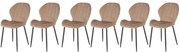 Set 6 scaune K538 velvet bej
