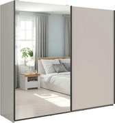 Dressing TETRIX, casmir, PAL, cu 2 usi si oglinda, 220x60x196 cm