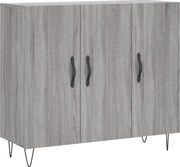 vidaXL Dulap, gri sonoma, 90x34x80 cm, lemn compozit