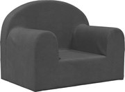 vidaXL Canapea pentru copii, antracit, pluș moale