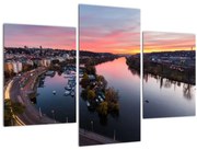 Tablou cu Praga nocturnă (90x60 cm)