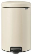 Cos de gunoi cu pedala Brabantia NewIcon 1005535, 20 L, Inchidere lina, Baza antiderapanta, Bej