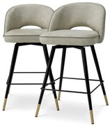 Set de 2 scaune bar design LUX Cliff, Mayer silver