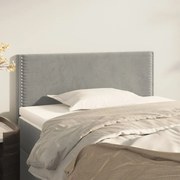 vidaXL Tăblie de pat, gri deschis, 100x5x78/88 cm, catifea