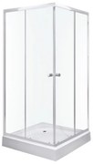 Cabină de duș pătrată Olga SQ 90x90 cm cu cădiță de duș