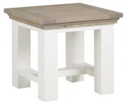 Masuta de cafea patrata din lemn 60x60x55 cm maro/alb