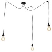 Lampa suspendată inteligentă neagră cu 3 lumini, inclusiv WiFi G95 - Cava