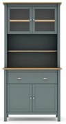 Dulap verde prăfuit din lemn de pin 90x180,5x40 cm Misti – Marckeric