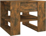 vidaXL Măsuță de cafea, stejar fumuriu, 55,5x55x45 cm, lemn prelucrat