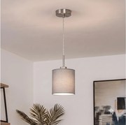 Brilagi - Lampă suspendată LED NUBILA pe cablu 1xE27/60W/230V Ø 14 cm gri deschis