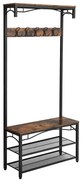 Cuier haine cu rafturi pantofi Metal Vintage