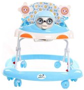 Premergator reglabil in 3 trepte NOVOKIDS™ Catch The Pigeon, cu melodii si lumini, Porumbel, Pliabil, 8 roti, Albastru