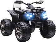 HOMCOM Quad Electric pentru Copii 3-5 Ani 12V, 3-8km/h Mini Quad pentru Copii cu 2 Motoare, Muzică, MP3, Conector USB, Card TF, Faruri și Pedală, Alb | Aosom Romania
