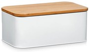 Cutie pentru pastrarea painii, capac de lemn, Zeller, 31 x 18 x 13 cm, Alb