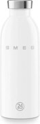 Sticla termos SMEG Clima 50's Style WBF01WH, 500 ml, Inchidere ermetica, Pereti dubli, Otel inoxidabil 18/8, Alb