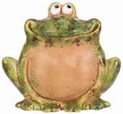 Decorațiune de grădină din ceramică Broască drăguță, 13 x 10 x 12 cm, 13 cm