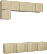 vidaXL Set de dulapuri TV, 5 piese, stejar sonoma, lemn prelucrat