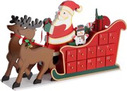 Calendar de Advent NIKOLAS, 52x31x13cm, multicolor Spielwerk