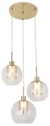 Lustra moderna cu 3 pendule din sticla Philana 6496 RX