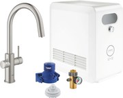 Grohe Blue set starter cu baterie bucătărie pe picior SuperSteel 31325DC2