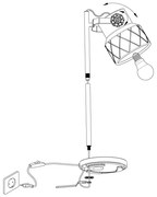 Eglo 39857 - Lampă de masă HILCOTT 1xE27/40W/230V