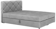 Pat matrimonial Boxspring 160x200 cm Karum (cu saltea și somieră) (gri). 1007785