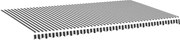 vidaXL Pânză de rezervă copertină, antracit și alb, 6x3,5 m