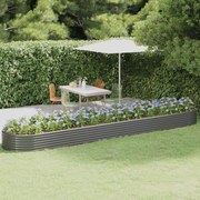 vidaXL Strat înălțat grădină 507x100x36 cm oțel galvanizat