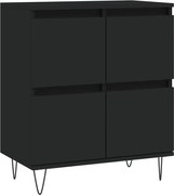 vidaXL Servantă, negru, 60x35x70 cm, lemn prelucrat